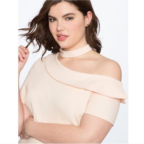 One Shoulder Fit and Flare Dress - Picture 2 of 3